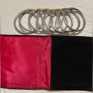 Silver BuDhaGirl Bangles. Size large. Worn a few times. Perfect condition.